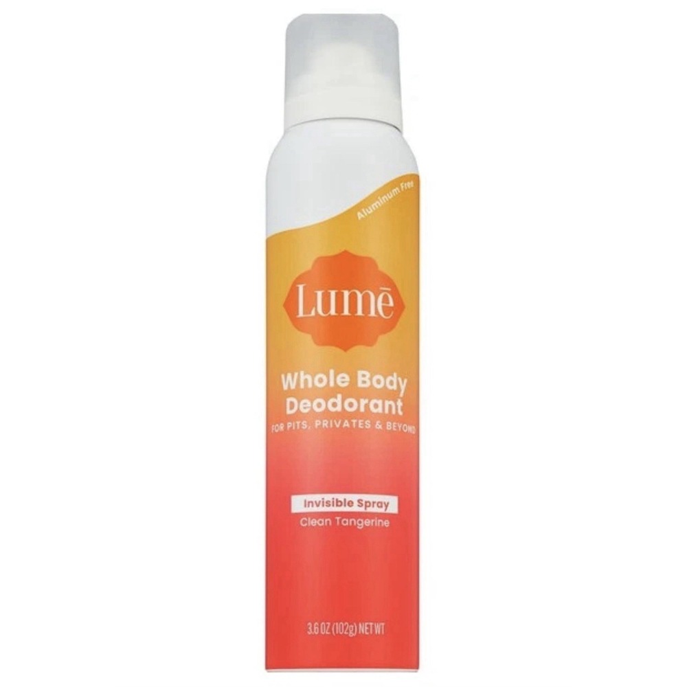 Lume Whole‎ Body Deodorant Spray, Clean Tangerine, 3.6 OZ